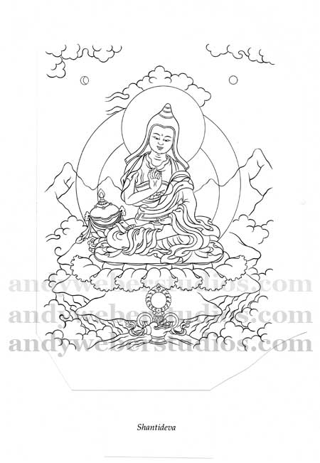 Shantideva Line Drawing